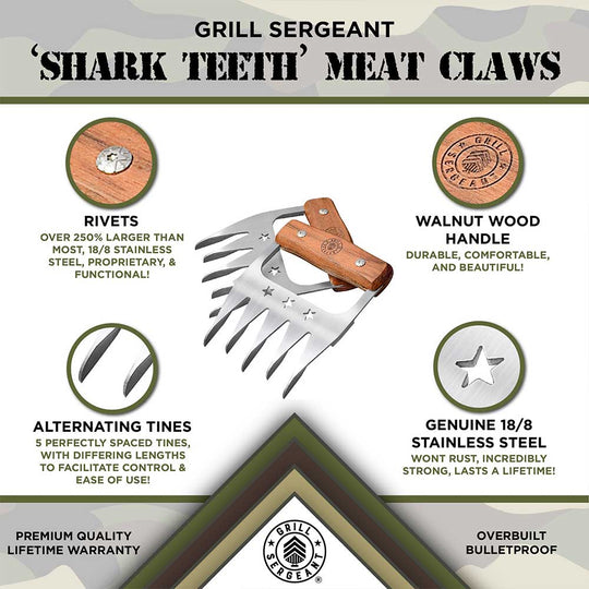 Grill Sergeant Shark Teeth Meat Claws