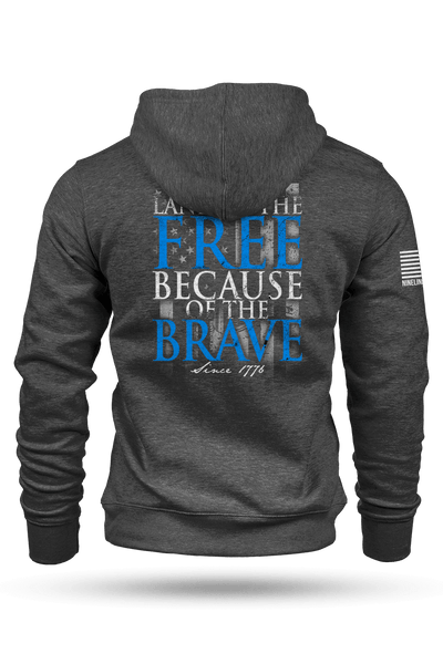 Hoodie - Because Of The Brave - Nine Line Apparel