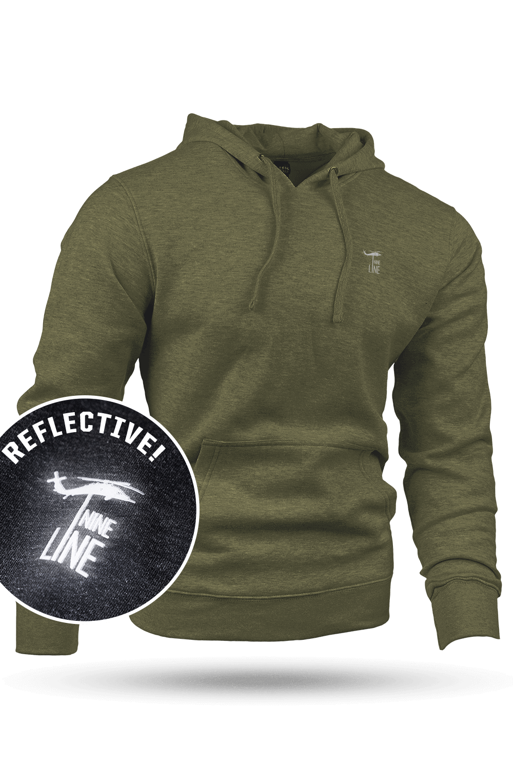 Hoodie - Core Reflect Dropline - Nine Line Apparel