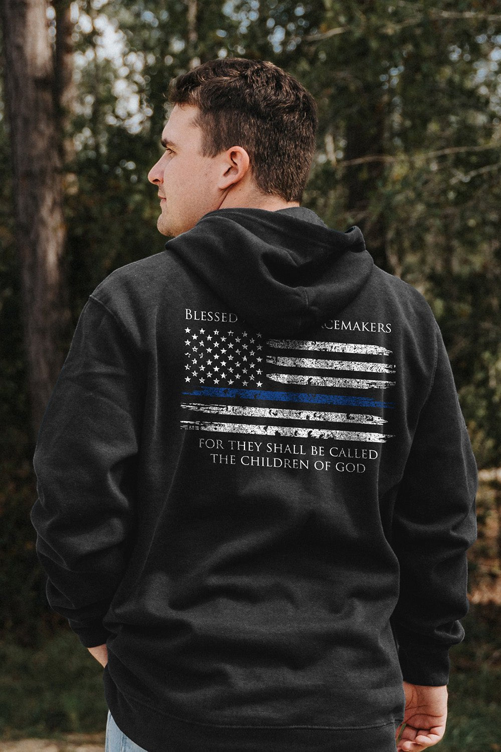 Hoodie - Thin Blue Line - Nine Line Apparel