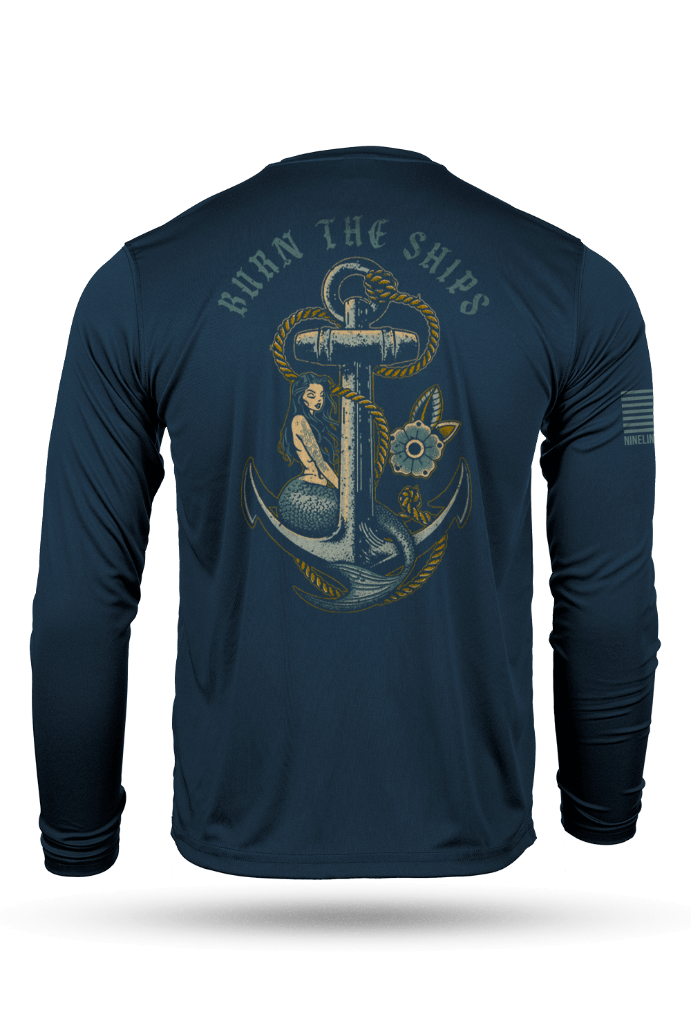 Long - Sleeve Moisture Wicking T - Shirt - Burn the Ships