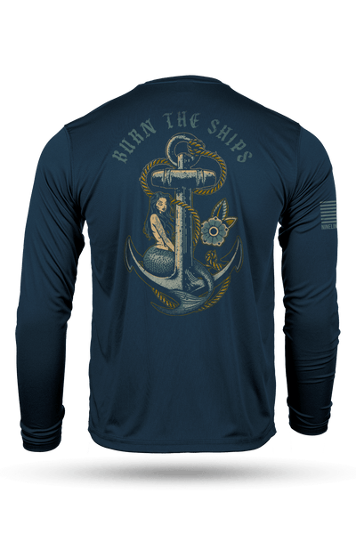 Long - Sleeve Moisture Wicking T - Shirt - Burn the Ships