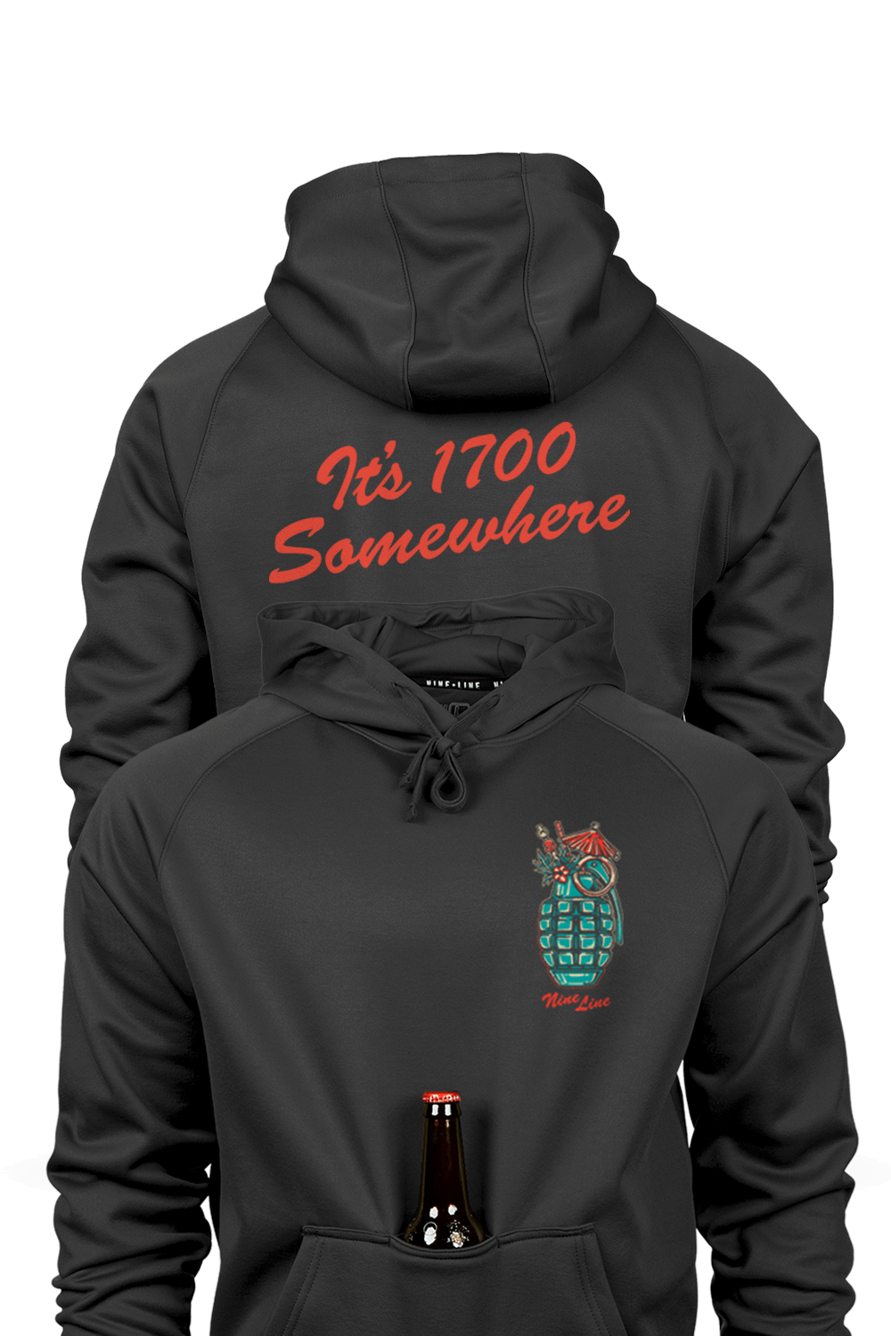 Raglan Tailgater Hoodie - It's 1700 Somewhere