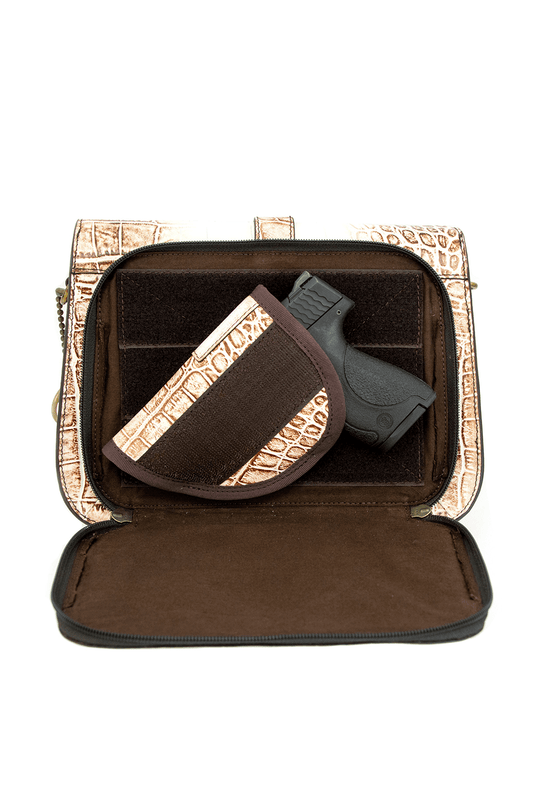 Smith &amp; Wesson Concealed Carry Croc Crossbody Purse