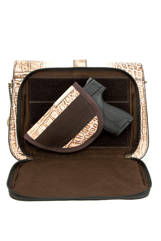 Smith &amp; Wesson Concealed Carry Croc Crossbody Purse