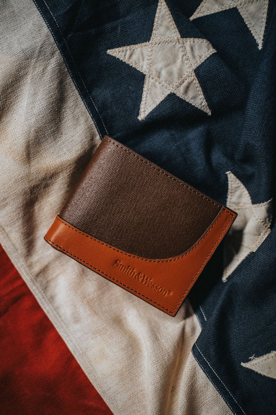 Smith &amp; Wesson Wax Canvas Bi-Fold Wallet