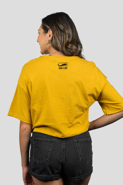 Women's Crop Tee - Pooh Outline