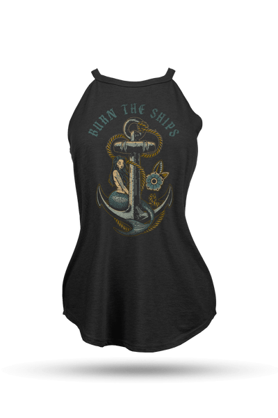 Women's Halter Tank Top - Burn the Ships