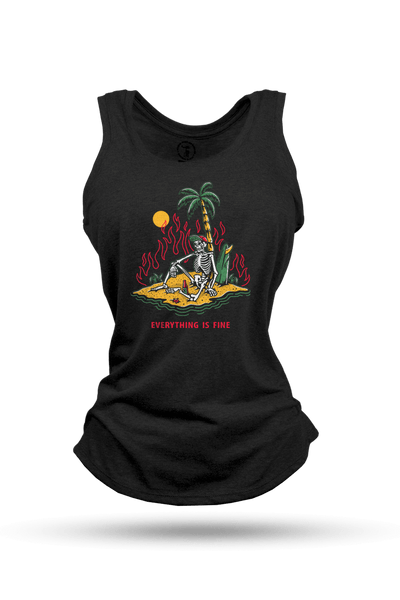 Women's Racerback Tank - Everything Is Fine