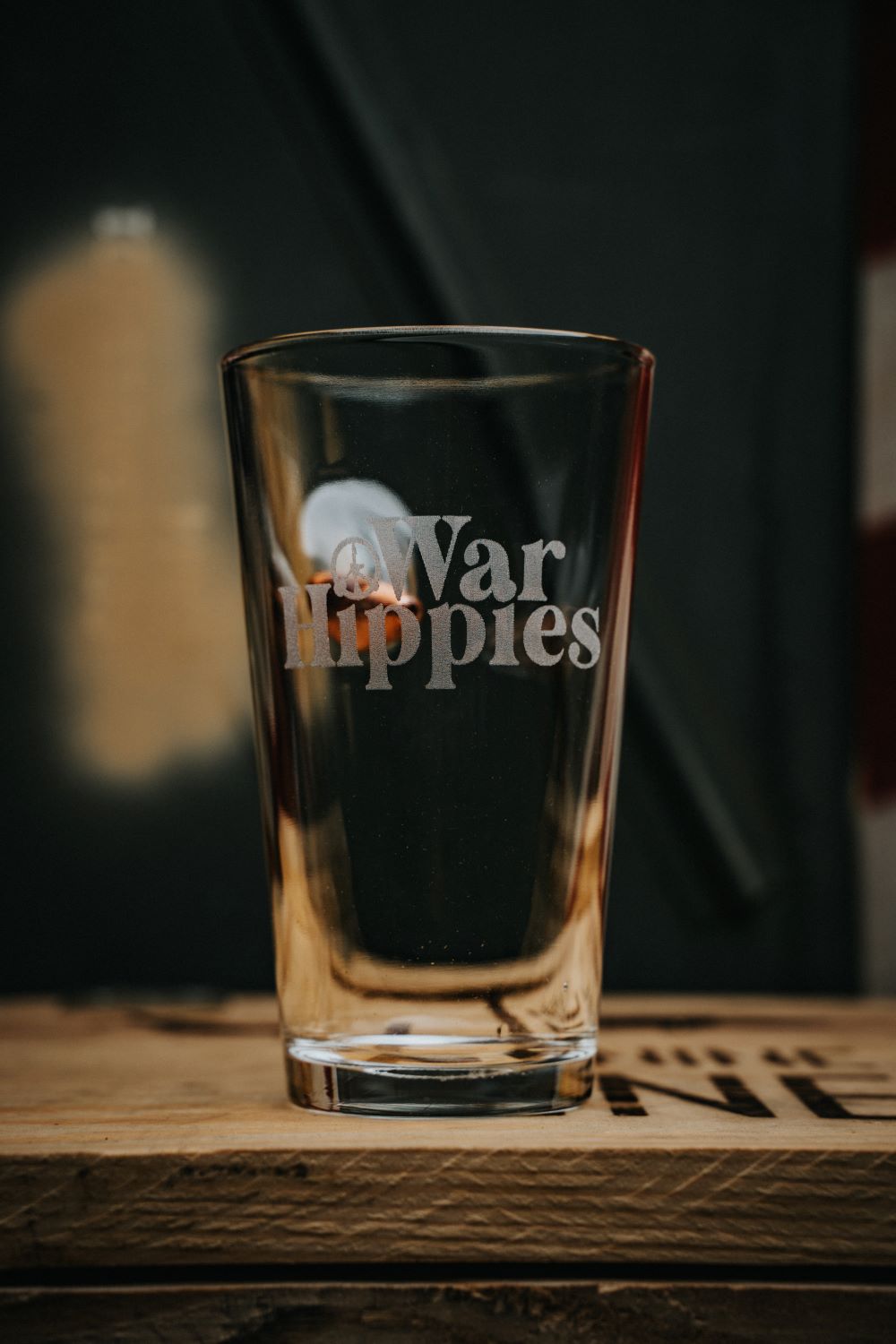 American Made .50cal Pint Glass - War Hippies - Nine Line Apparel