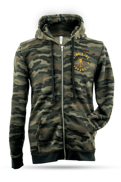 American Made Camo Full Zip Hoodie - Helo - Nine Line Apparel