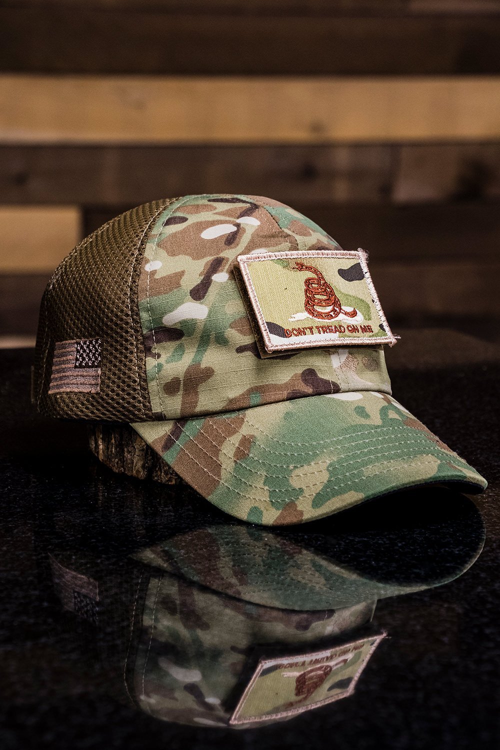 American Made Mesh Back Hat with Patch - Nine Line Apparel