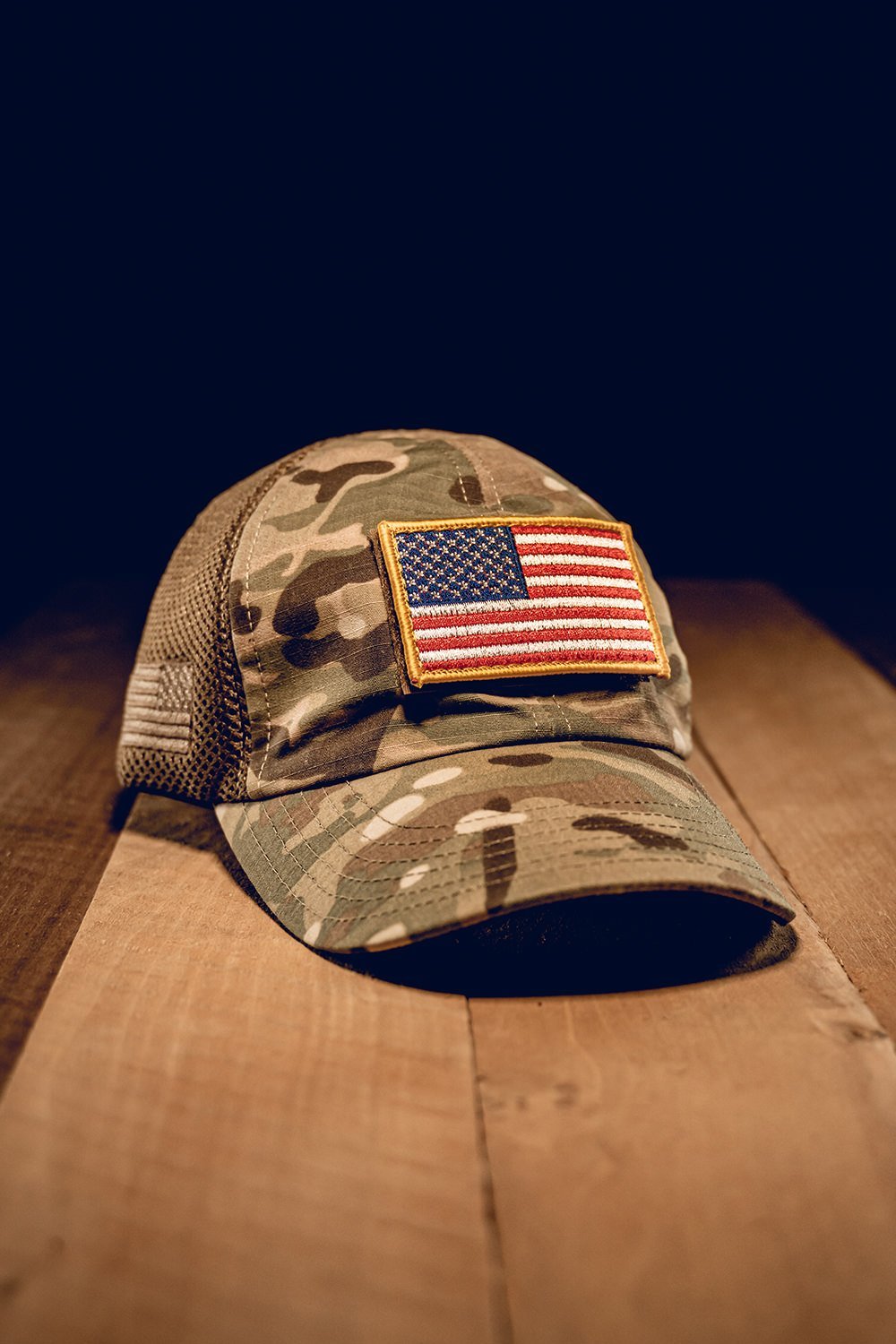 American Made Mesh Back Hat with Patch - Nine Line Apparel