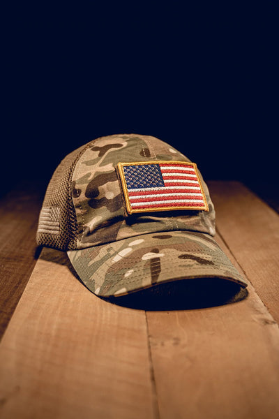 American Made Mesh Back Hat with Patch - Nine Line Apparel