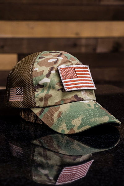 American Made Mesh Back Hat with Patch - Nine Line Apparel