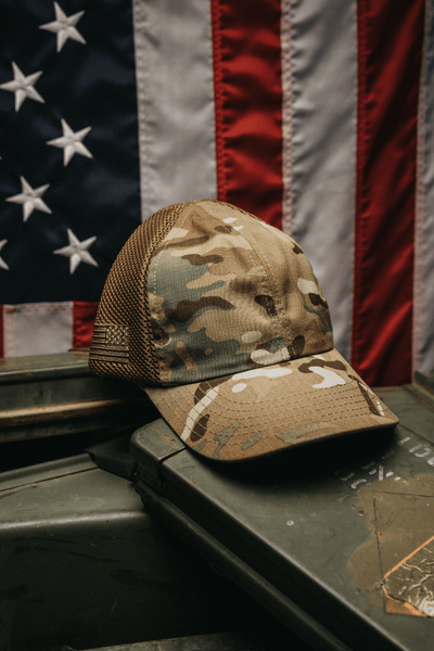 American Made Mesh Back Multicam Hat - Nine Line Apparel