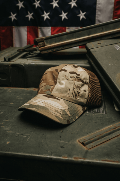 American Made Mesh Back Multicam Hat with Dropline - Nine Line Apparel