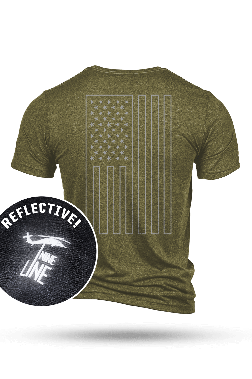 Athletic T-Shirt - Reflective - Core America - Nine Line Apparel