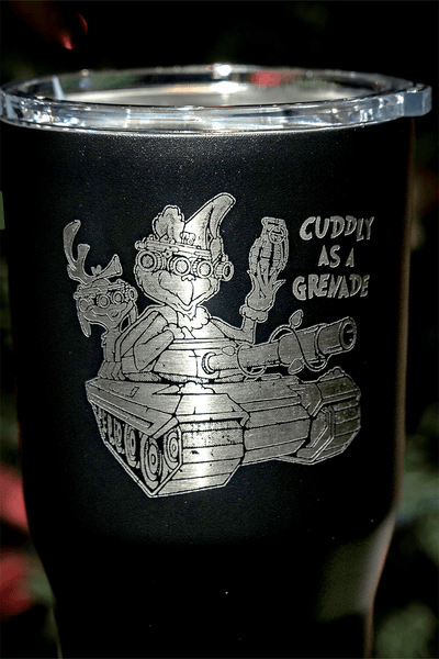 BF 30 oz Tumbler - CUDDLY AS A GRENADE - Nine Line Apparel