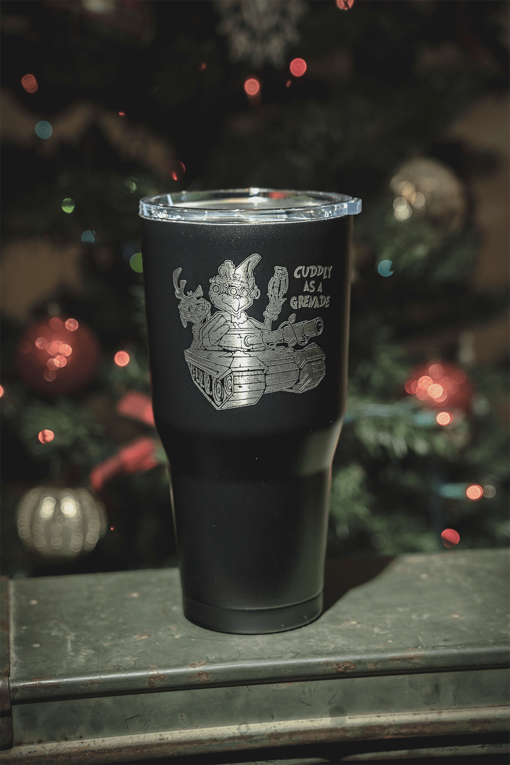 BF 30 oz Tumbler - CUDDLY AS A GRENADE - Nine Line Apparel