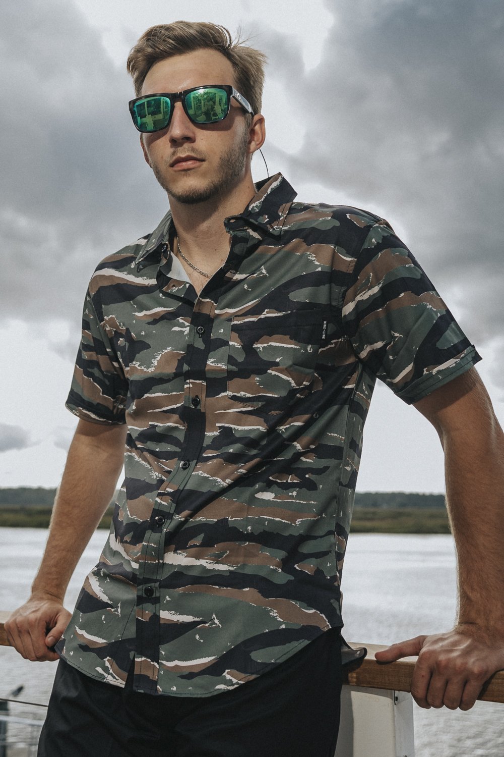 Casual Button Down Shirt - Camo Collection - Nine Line Apparel