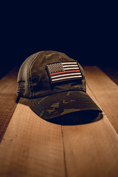 Dark American Made Mesh Back Hat with Patch - Nine Line Apparel