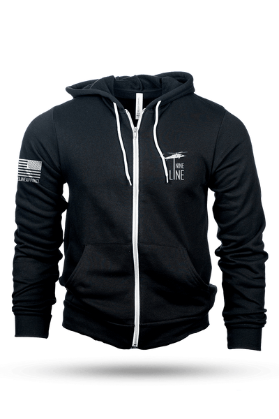 Full-Zip Hoodie - Thin Red Line - Nine Line Apparel