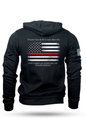 Full-Zip Hoodie - Thin Red Line - Nine Line Apparel