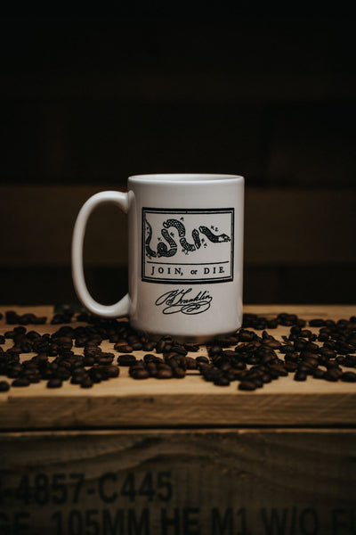 Join or Die Ceramic Mug 15 oz - Nine Line Apparel