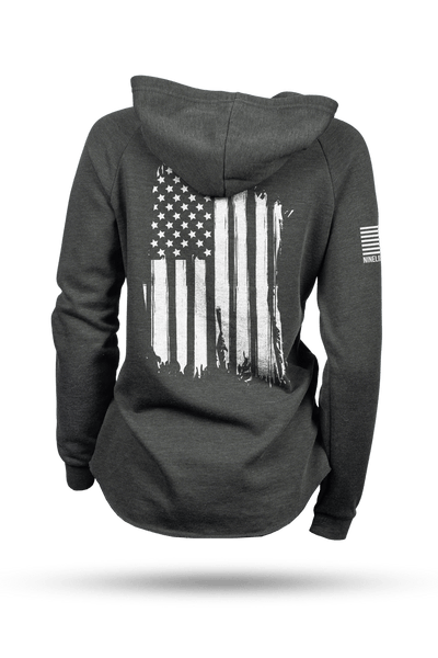 Lightweight Women's V-neck Hoodie - America - Nine Line Apparel