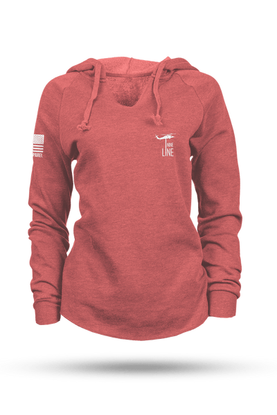 Lightweight Women's V-neck Hoodie - America - Nine Line Apparel