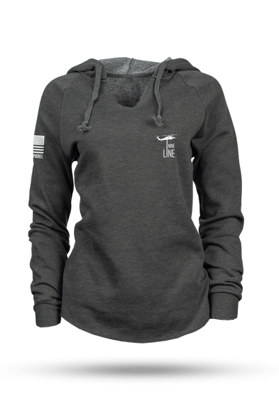 Lightweight Women's V-neck Hoodie - Don't Tread on Me - Nine Line Apparel