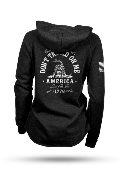 Lightweight Women's V-neck Hoodie - Don't Tread on Me - Nine Line Apparel