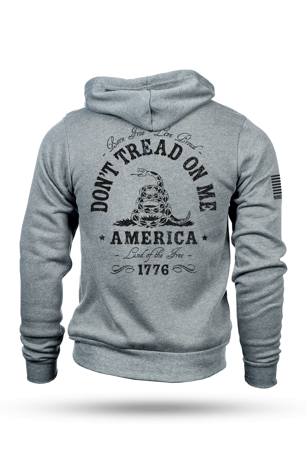 Men's Full-Zip Hoodie - Don't Tread on Me - Nine Line Apparel