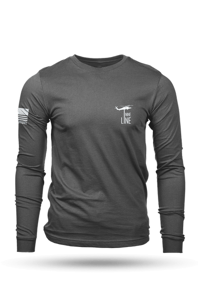 Men's Long Sleeve - American Flag Schematic - Nine Line Apparel