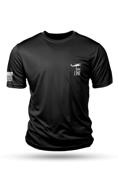 Men's Moisture Wicking T-Shirt - American Flag Schematic - Nine Line Apparel