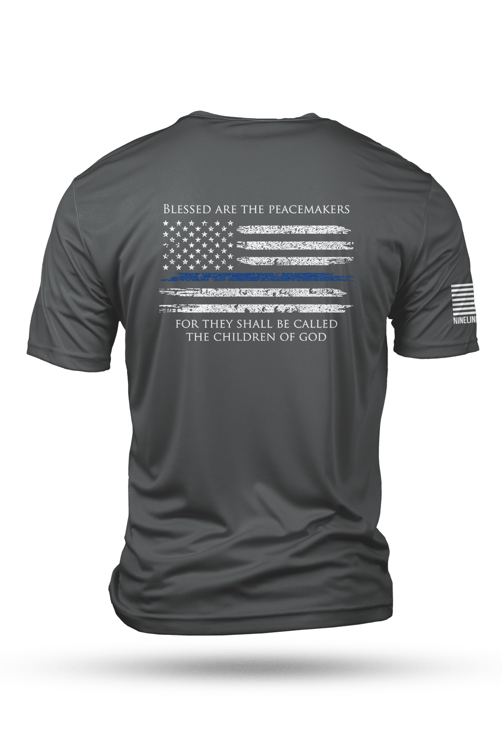 Men's Moisture Wicking T-Shirt - Thin Blue Line - Nine Line Apparel