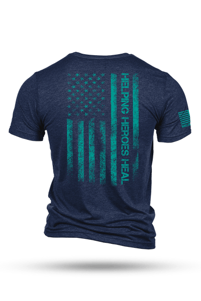 Men's Tri-Blend T-Shirt - PTS Awareness Month - For the Love of a Veteran - Nine Line Apparel