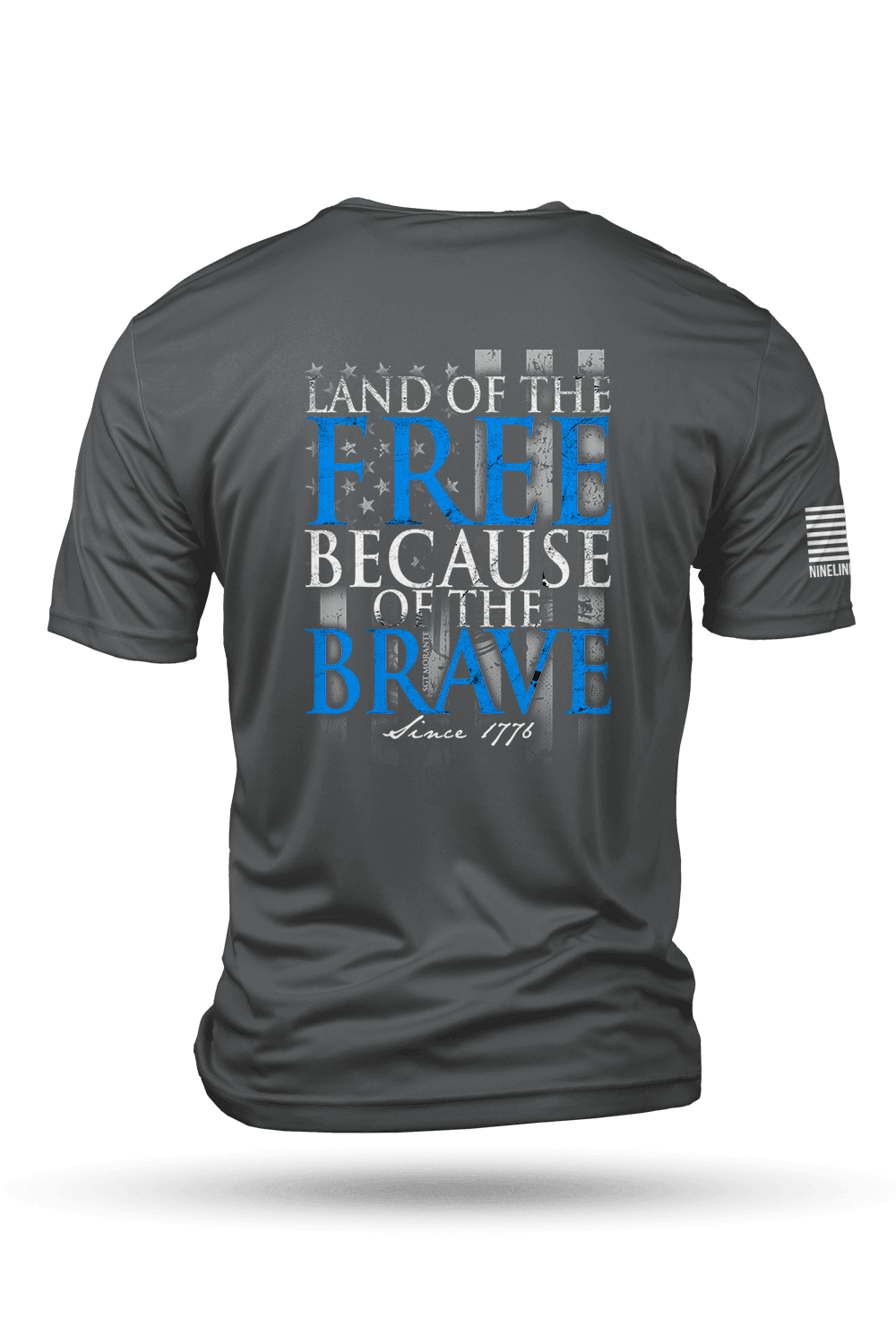 Moisture Wicking T-Shirt - Because Of The Brave - Nine Line Apparel