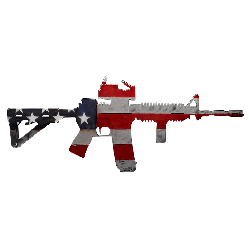 Molten Metal Sign - American Flag AR - Nine Line Apparel