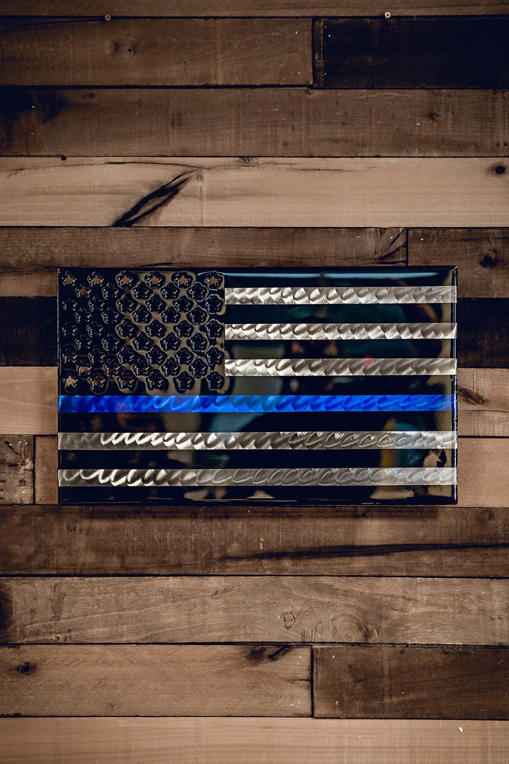 Molten Metal Sign - New Thin Blue Line - Nine Line Apparel