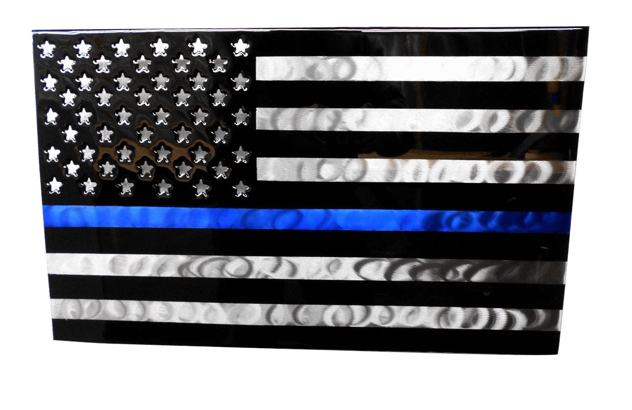 Molten Metal Sign - New Thin Blue Line - Nine Line Apparel