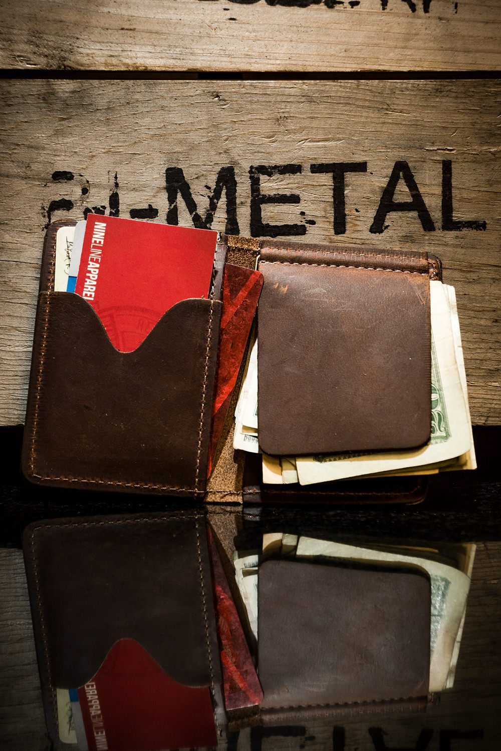 Nine Line Leather Wallet - Nine Line Apparel