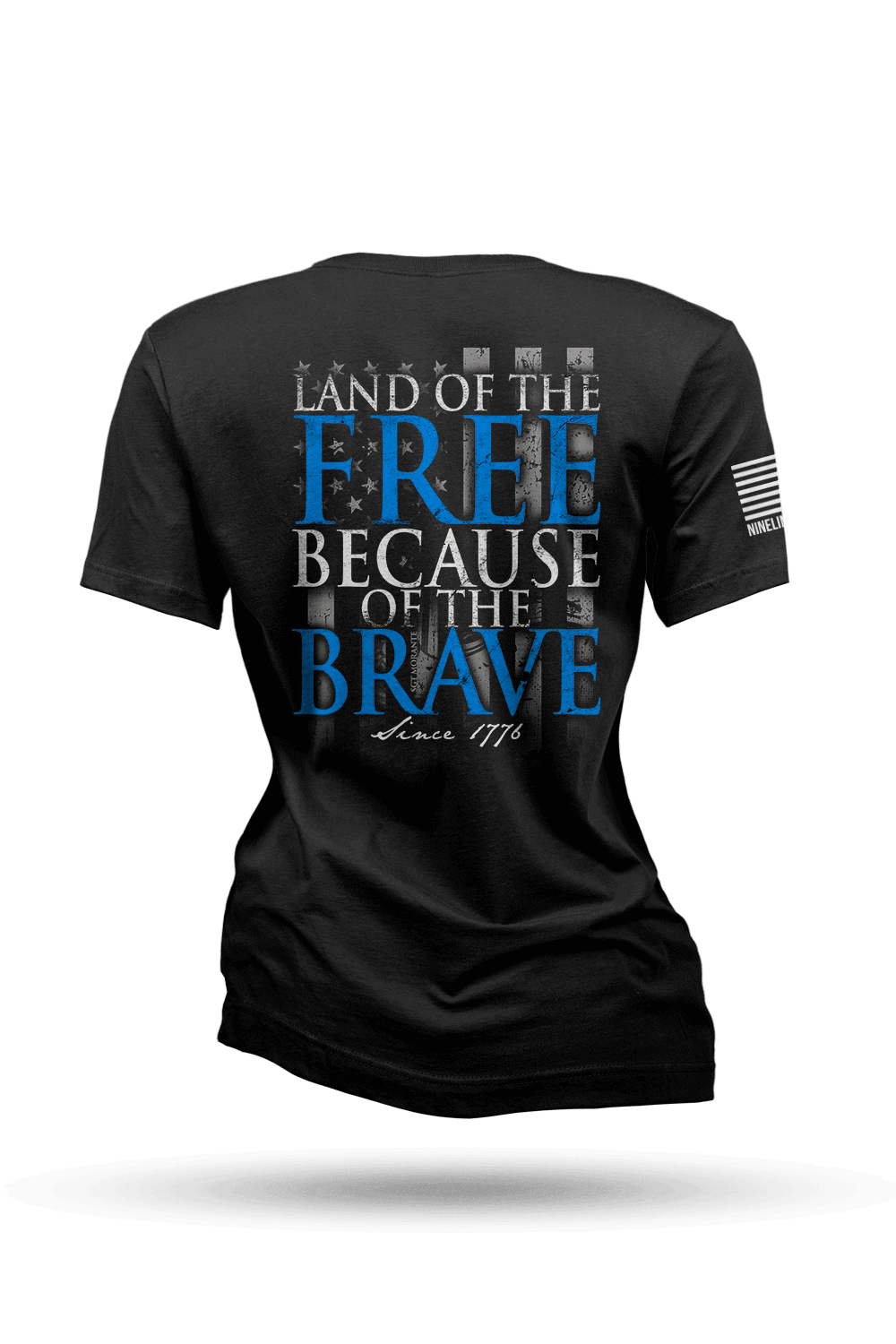 Relaxed Fit V-Neck Shirt - Because Of The Brave - Nine Line Apparel