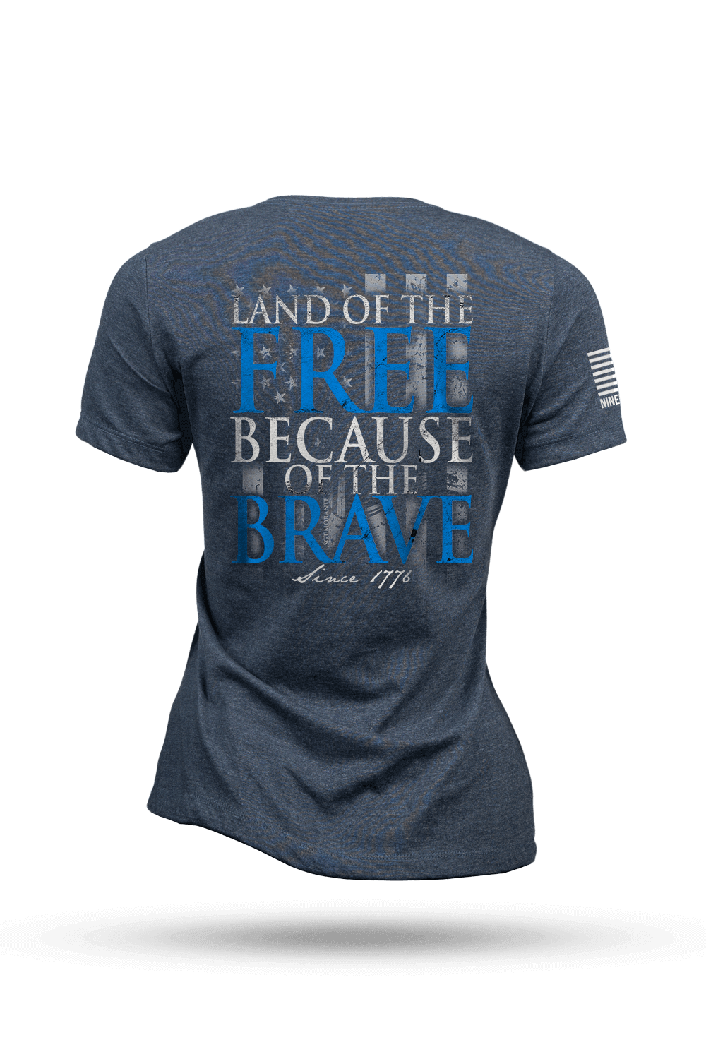 Relaxed Fit V-Neck Shirt - Because Of The Brave - Nine Line Apparel