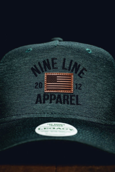 Roadie Trucker Hat Leather Flag Collection [ON SALE] - Nine Line Apparel