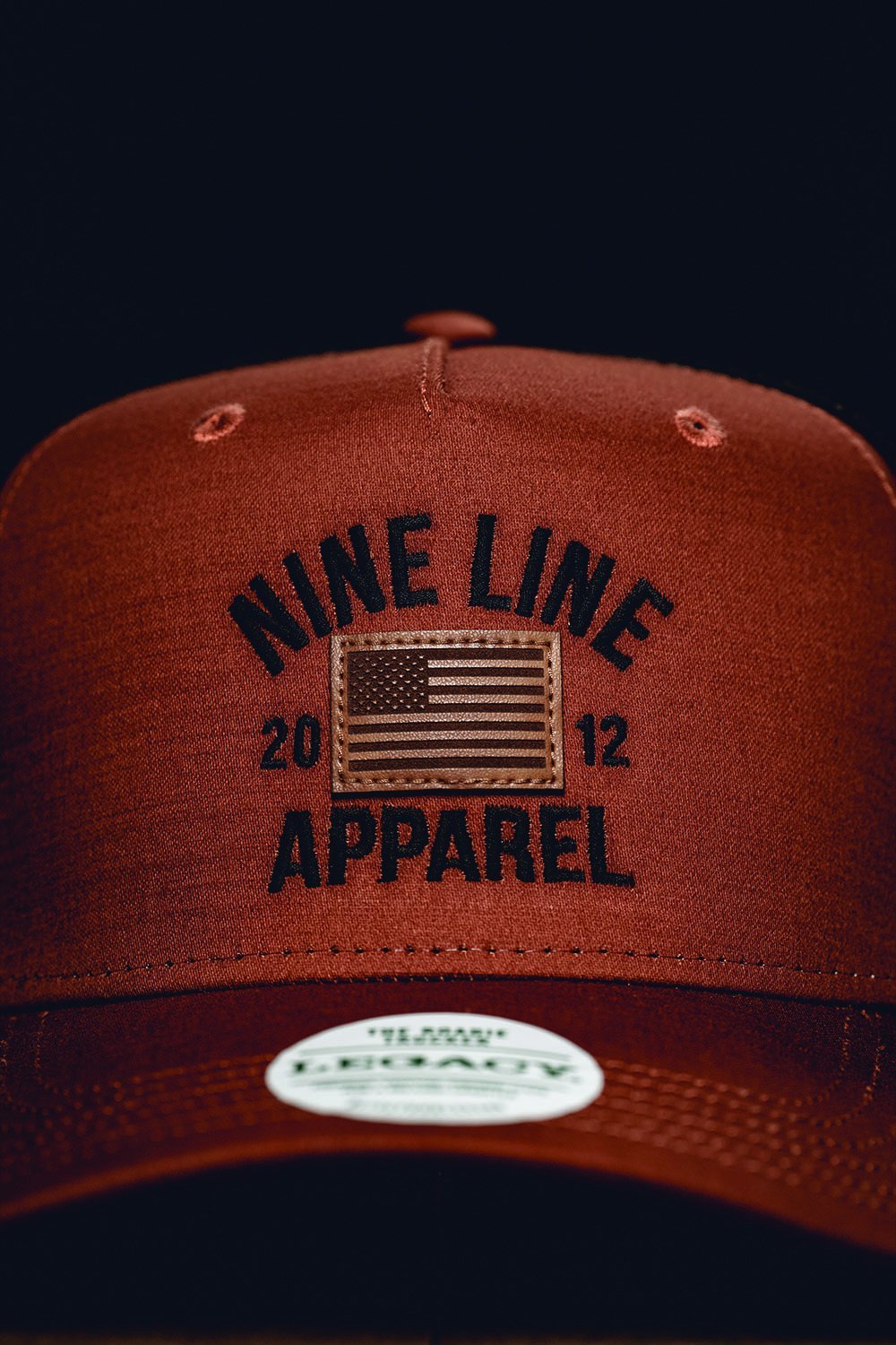 Roadie Trucker Hat Leather Flag Collection [ON SALE] - Nine Line Apparel