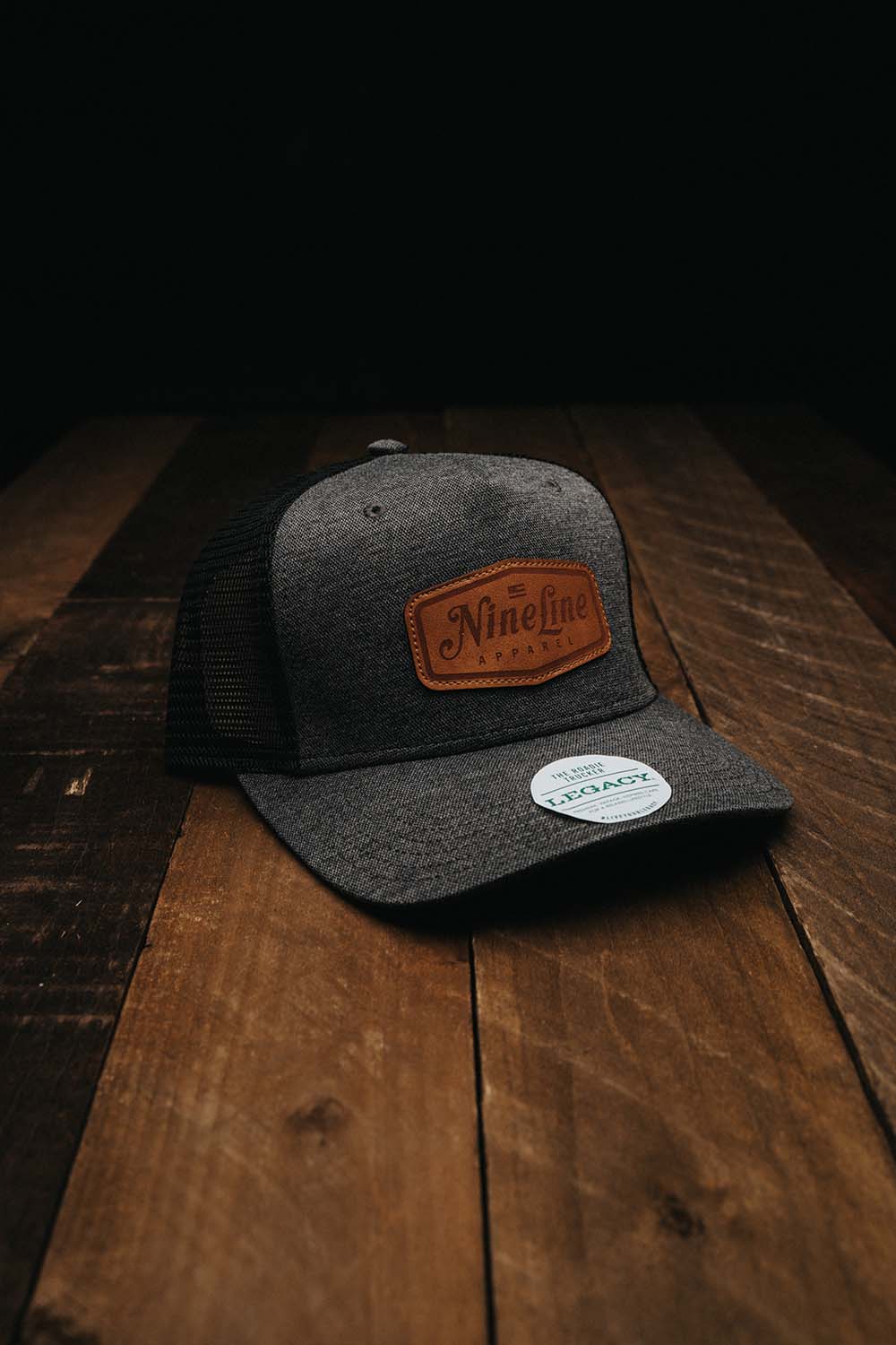 Roadie Trucker Hat Leather Flag Collection [ON SALE] - Nine Line Apparel