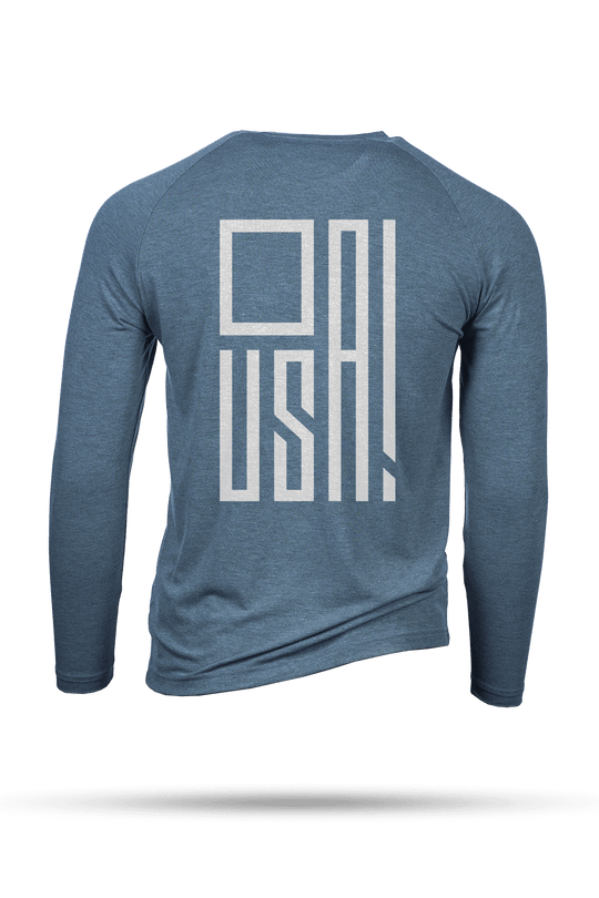 SFG Performance Tri-blend Shirt - Geometric Flag - Nine Line Apparel