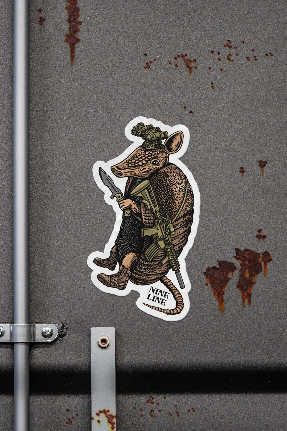 Sticker - "Armed"adillo - Nine Line Apparel